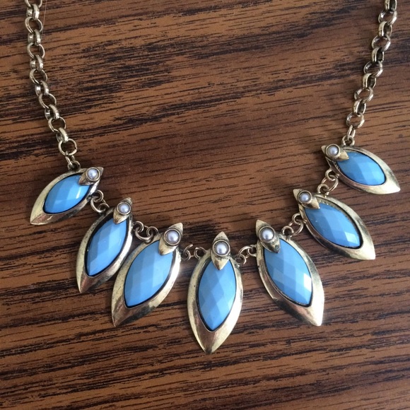 Blue and Gold Necklace - Picture 2 of 4